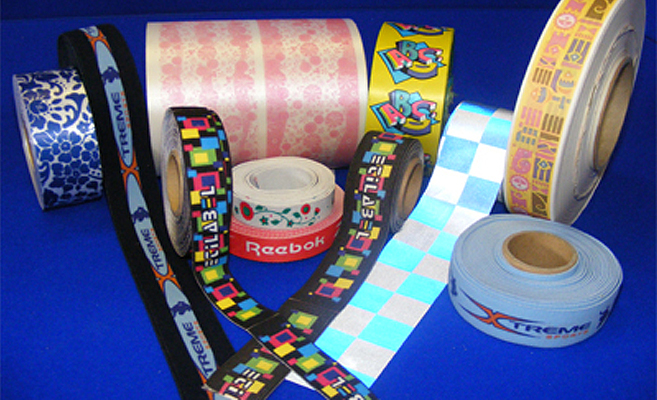 rolls of printed ribbon